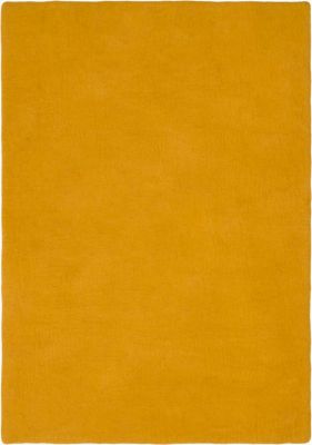 Goldener, rechteckiger Filzteppich von myfelt, 160x230 cm. Moderner Teppich aus Filz für Wohnzimmer und Schlafzimmer.